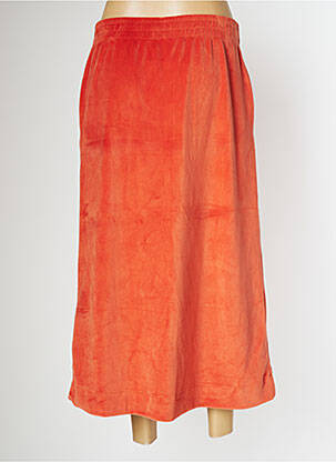 Jupe mi-longue stretch orange PAN femme