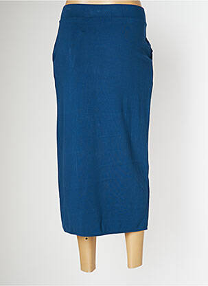 Jupe mi-longue stretch bleu PAN femme