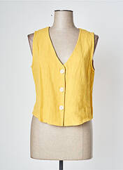 Gilet sans manche jaune PAN pour femme seconde vue