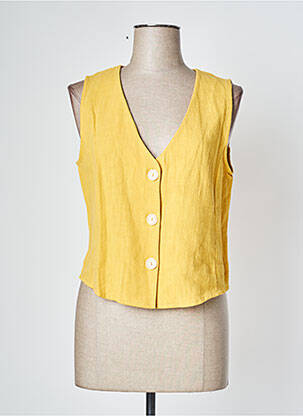 Gilet sans manche jaune PAN pour femme