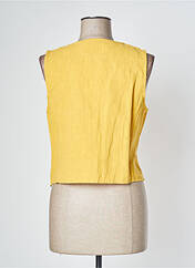 Gilet sans manche jaune PAN pour femme seconde vue