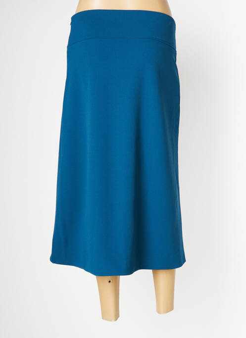 Jupe mi-longue coupe évasée bleu PAN femme