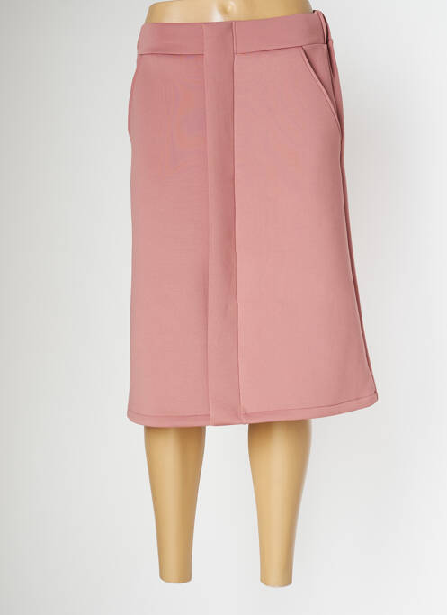 Jupe mi-longue taille normale rose PAN femme