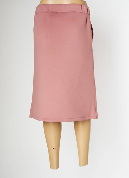 Jupe mi-longue taille normale rose PAN femme