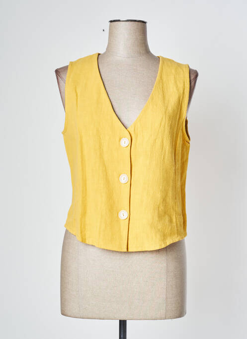 Gilet sans manche jaune PAN pour femme