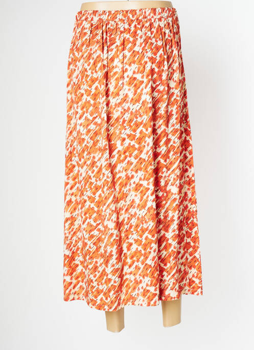 Jupe mi-longue orange PAN pour femme