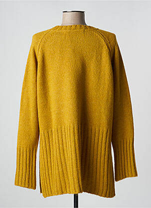 Pull coupe droite manches longues jaune PAN femme
