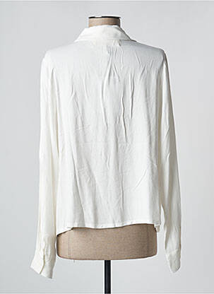 Chemisier tissage crêpe manches longues beige PAN femme