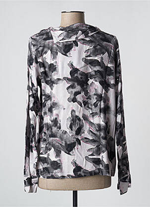 Blouse tissage popeline manches longues gris PAN femme