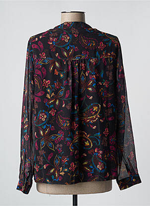 Blouse imprimé fleurs manches longues noir PAUSE CAFE femme