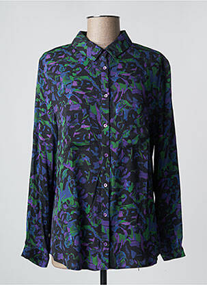 Chemisier coupe cintrée manches longues violet PAUSE C$ femme