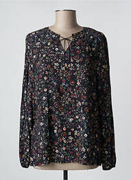 Blouse imprimé fleurs manches longues noir PAUSE CAFE femme