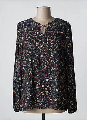 Blouse imprimé fleurs manches longues noir PAUSE CAFE femme