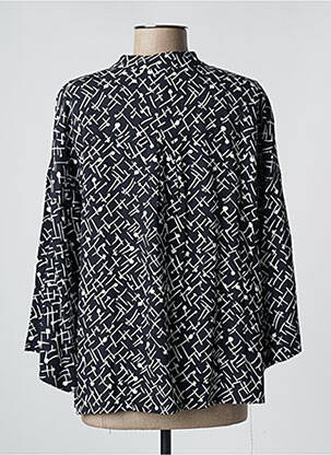 Chemisier imprimé fantaisie manches 3/4 bleu PAN femme