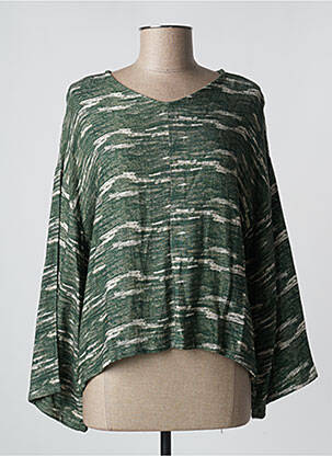 Blouse manches 3/4 manches 3/4 vert PAN femme