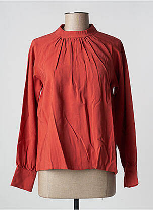 Blouse fermeture boutonnée au dos manches longues orange PAN femme