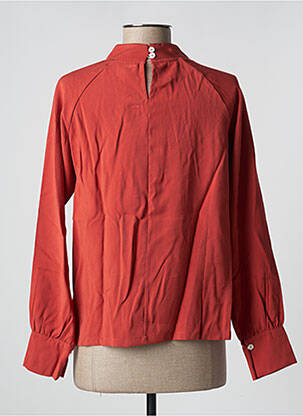 Blouse fermeture boutonnée au dos manches longues orange PAN femme