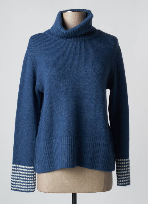 Pull col roulé bleu PAN pour femme