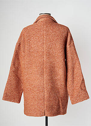 Manteau long coupe droite sans capuche marron PAN femme