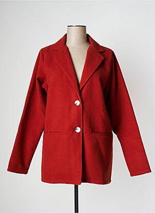 Manteau long coupe droite sans capuche marron PAN femme