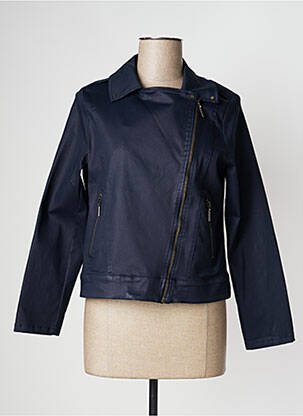 Veste casual col tailleur bleu PAUSE CAFE femme