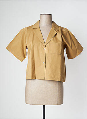 Chemisier manches courtes manches courtes beige PAN femme