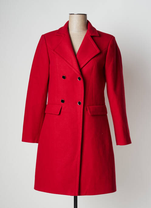 Manteau long rouge PAUSE CAFE pour femme