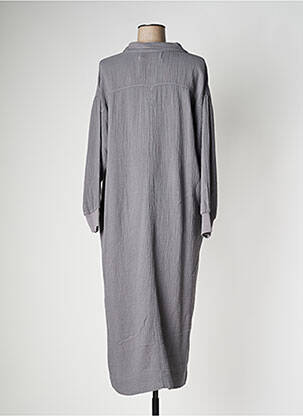 Robe longue manches longues manches longues gris PAN femme
