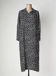 Robe longue manches longues manches longues noir PAN femme