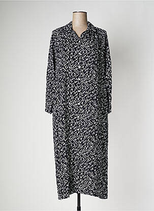 Robe longue manches longues manches longues noir PAN femme