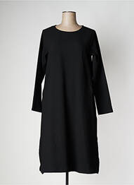 Robe mi-longue manches longues manches longues noir PAN femme