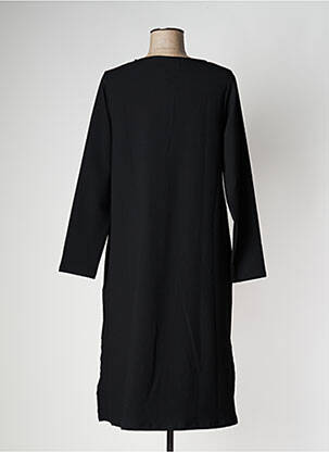 Robe mi-longue manches longues manches longues noir PAN femme