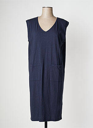 Robe mi-longue sans manche sans manche bleu PAN femme
