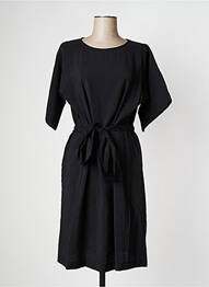 Robe mi-longue manches courtes manches courtes noir PAN femme