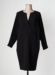 Robe mi-longue manches longues manches longues noir PAN femme