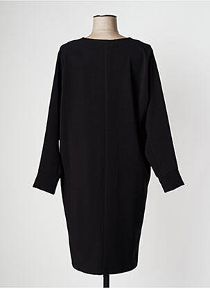 Robe mi-longue manches longues manches longues noir PAN femme