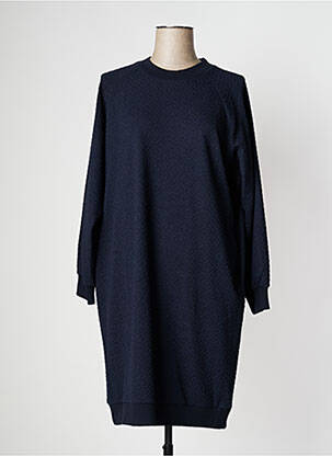 Robe mi-longue manches longues manches longues bleu PAN femme