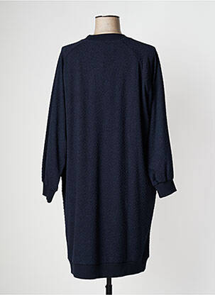Robe mi-longue manches longues manches longues bleu PAN femme