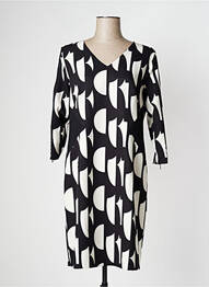 Robe mi-longue manches 3/4 manches 3/4 noir PAUSE CAFE femme