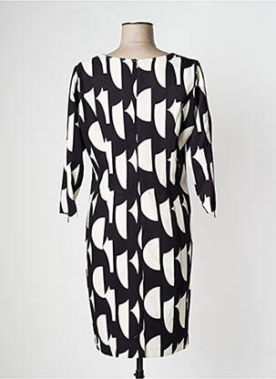 Robe mi-longue manches 3/4 manches 3/4 noir PAUSE CAFE femme