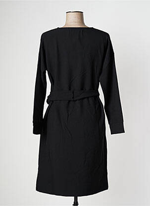 Robe mi-longue manches longues manches longues noir PAN femme