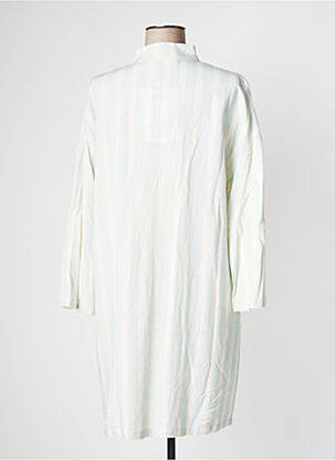 Robe mi-longue coupe fluide manches longues beige PAN femme