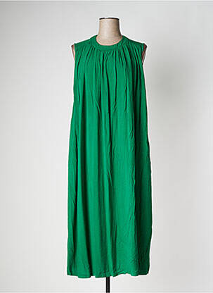 Robe mi-longue vert PAN pour femme