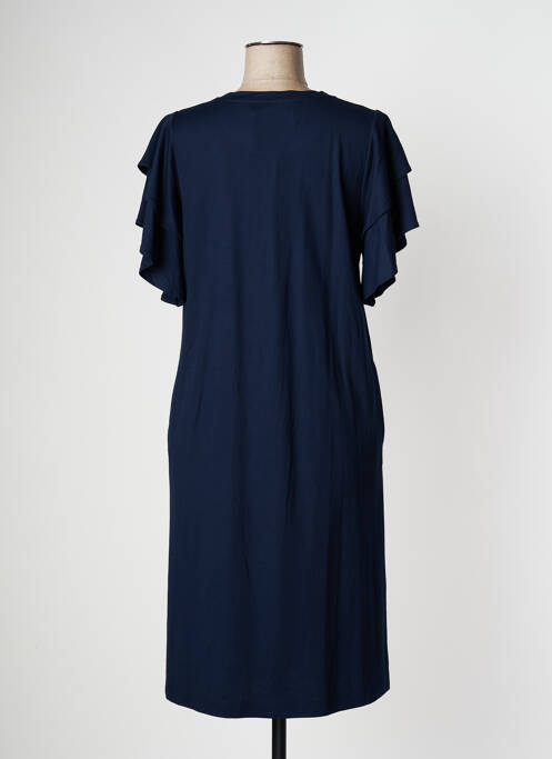 Robe mi-longue manches courtes manches courtes bleu PAN femme