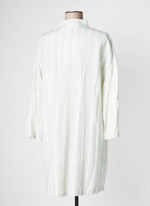 Robe mi-longue coupe fluide manches longues beige PAN femme