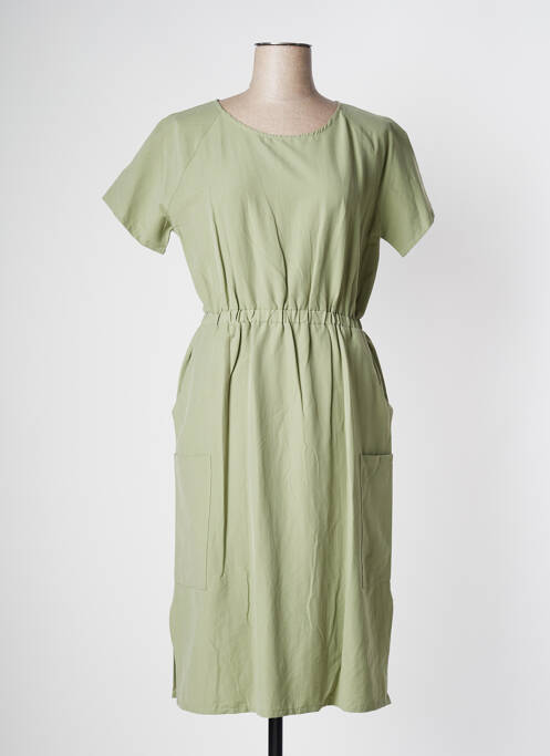 Robe mi-longue vert PAN pour femme