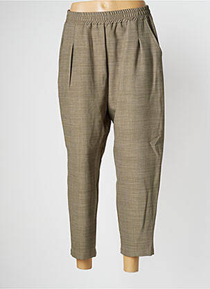 Pantalon 7/8 stretch taille normale vert PAN femme