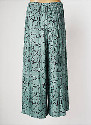 Pantalon large tissage popeline taille normale vert PAN femme