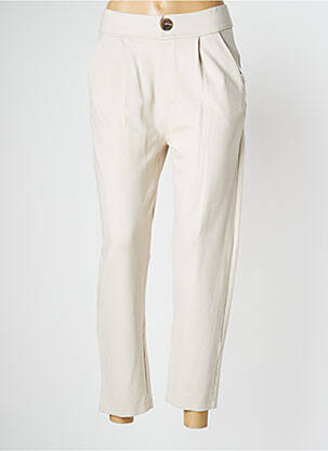 Pantalon 7/8 stretch taille normale beige PAN femme