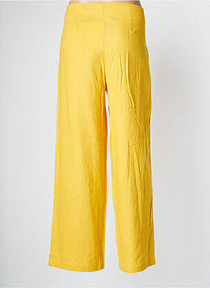 Pantalon large tissage popeline taille normale jaune PAN femme